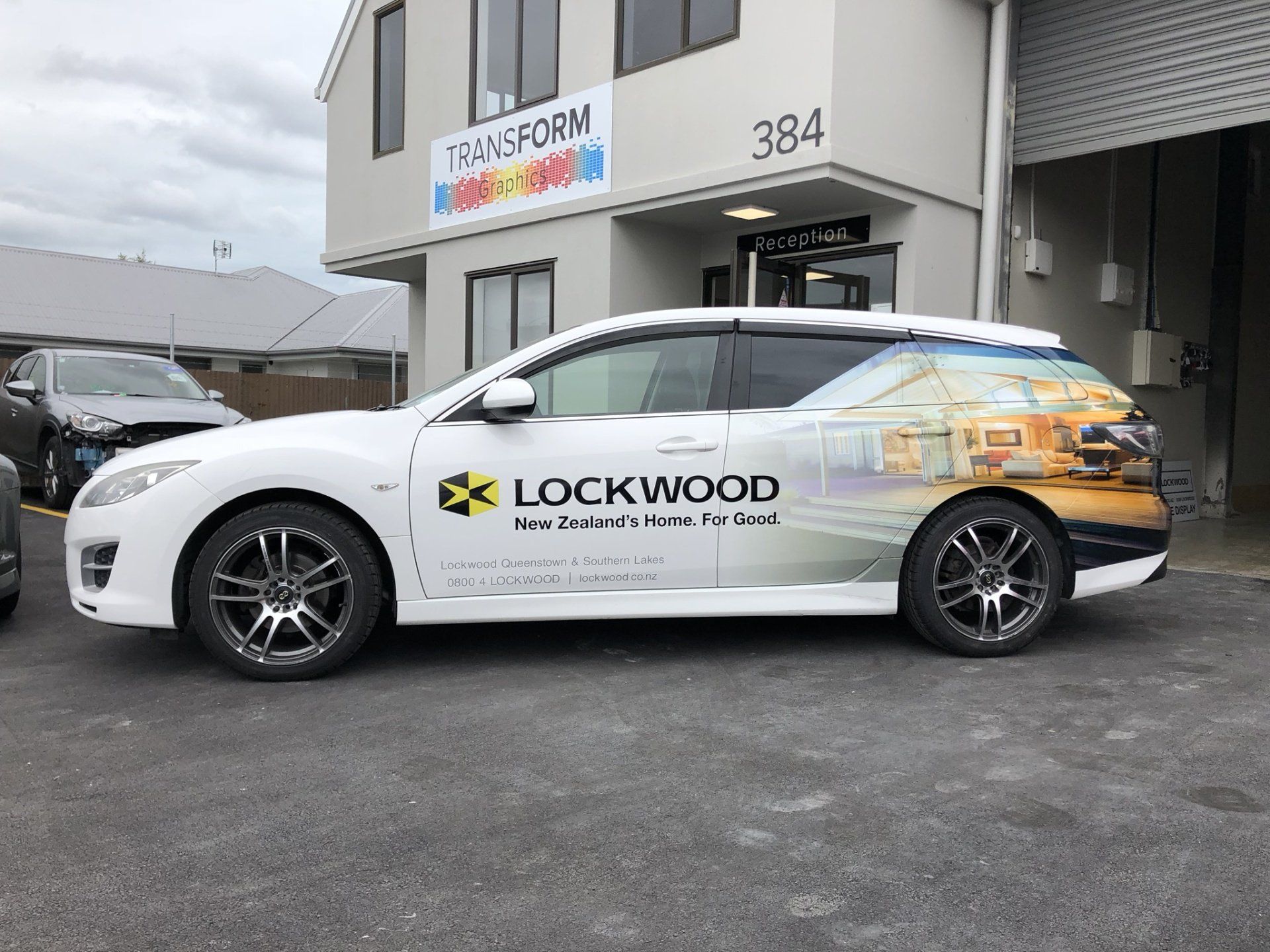 Lockwood Homes wrap by Transform Graphics