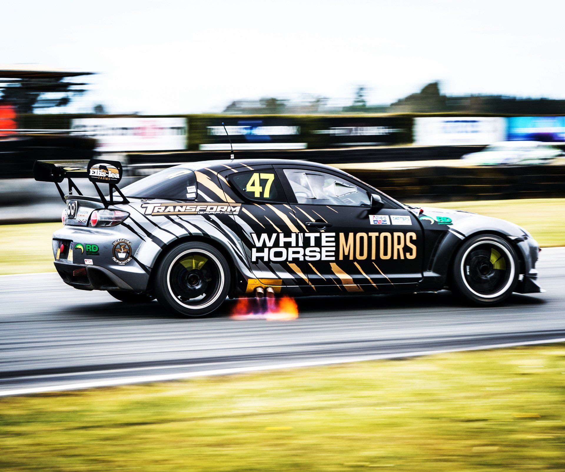 Transform Graphics racecar signage