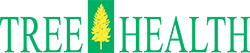 The logo for tree health has a pine tree on it.