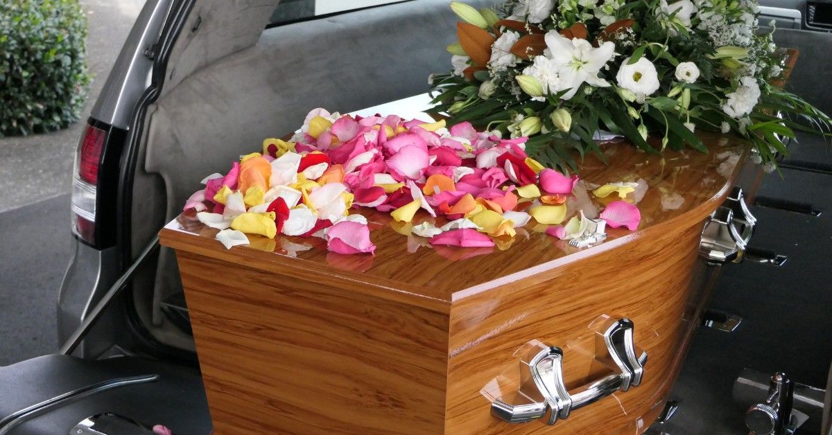 coffin covered through burial insurance