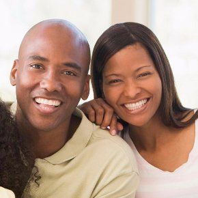 couple with healthy white teeth