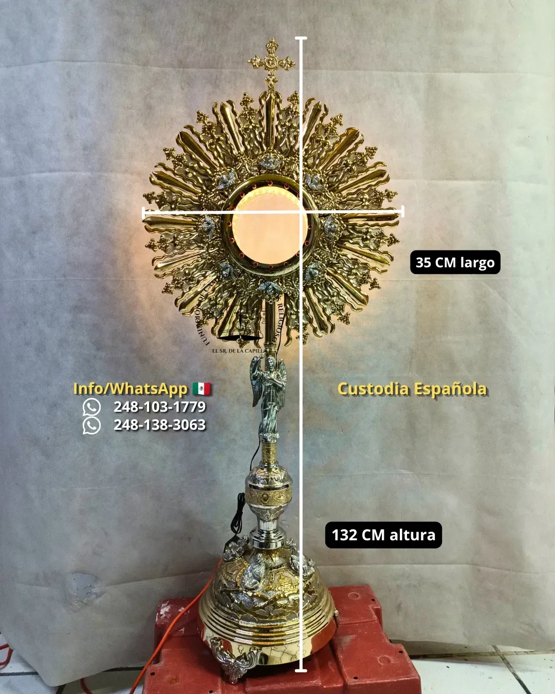 Custodia española con ángel