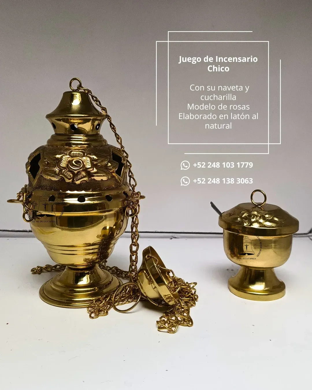 Incensario chico modelo de rosas