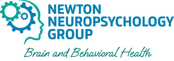 Logo: Head silhouette with gears, blue and green, text 