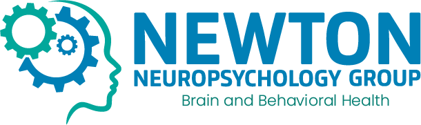 Logo: Head silhouette with gears, blue and green, text 