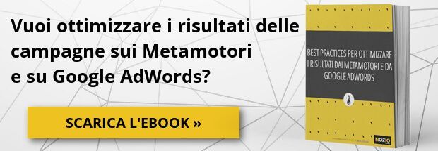 Copertina gialla dell'ebook con testo sull'ottimizzazione delle campagne Google AdWords