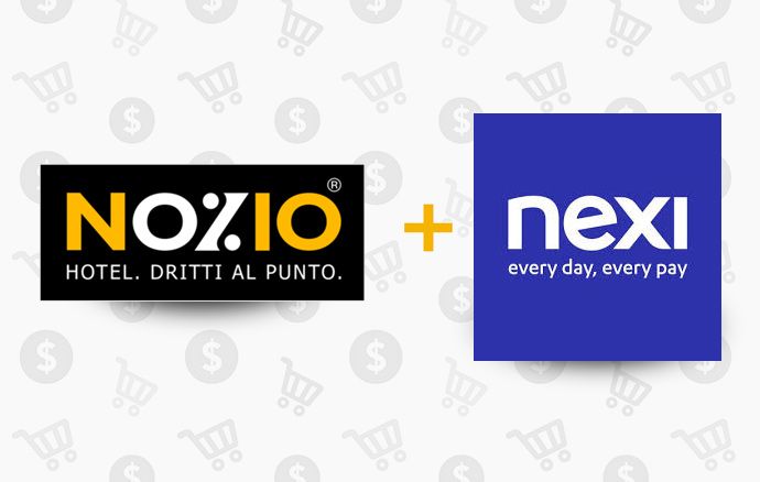 Loghi di NOZIO e Nexi uniti, a rappresentare una partnership.