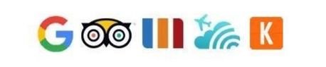 Loghi per Google, TripAdvisor, Booking.com e Kayak.