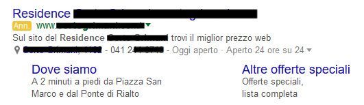 Annuncio di residenza con recapiti e ubicazione vicino a Piazza San Marco.