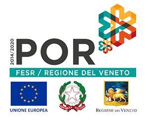 Logo: POR FESR Regione del Veneto, 2014/2020, con i simboli dell'UE, dell'Italia e della Regione.