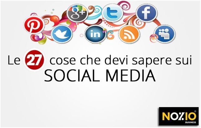 Social media icons floating above text 