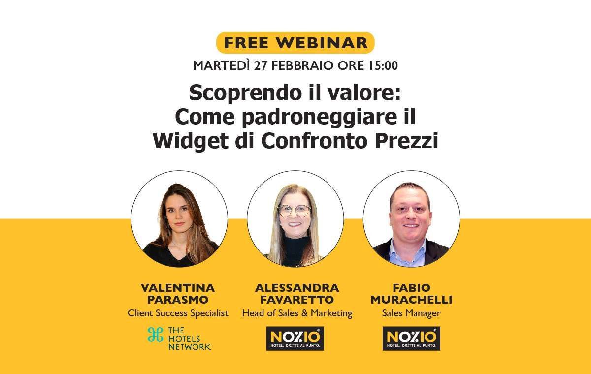 Pubblicità del webinar con relatori: Valentina Pabacho, Alessandra Favaretto, Fabio Hubachelli.