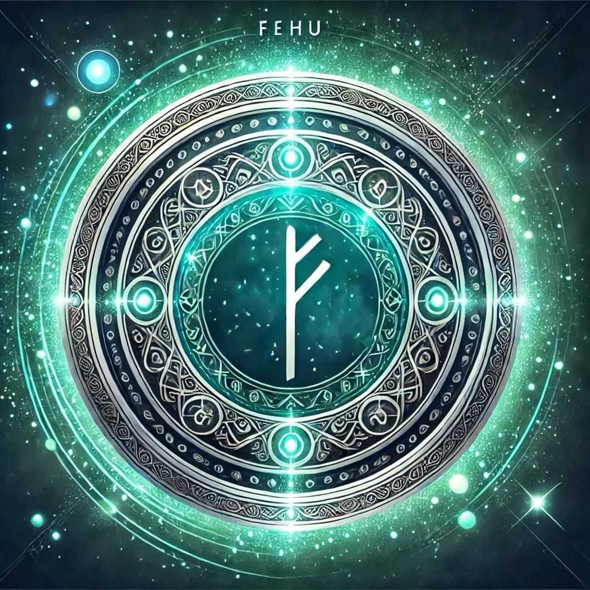 Piedras rúnicas de madera sobre una superficie oscura, rodeadas de hojas de otoño.