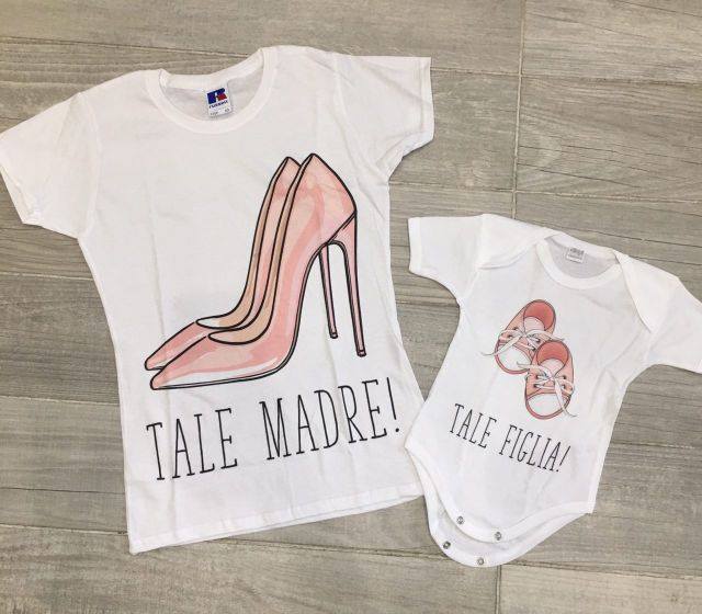 Stampa di maglietta e body bimbo coordinati