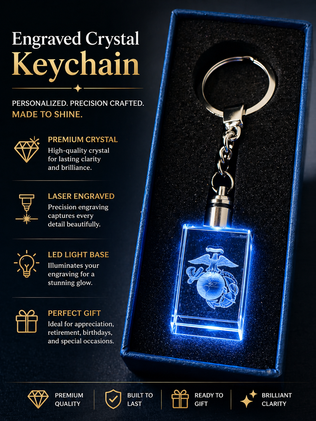 Custom  Crystal Keychain