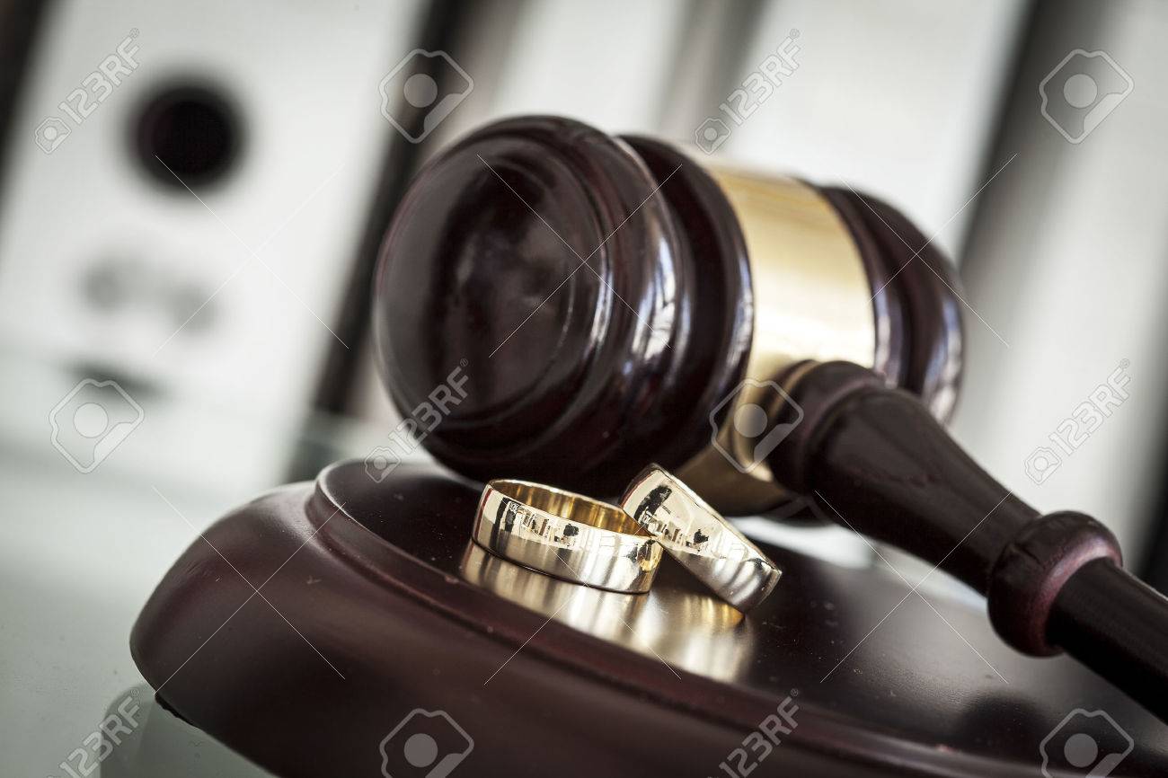 gavel and rings