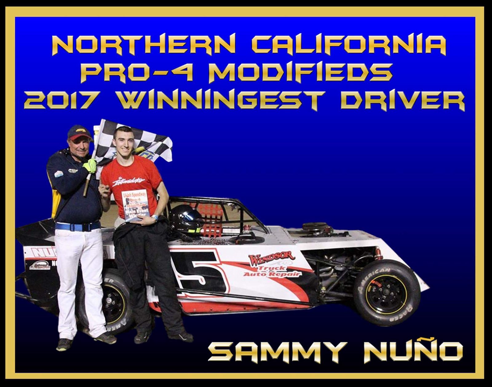 race car winning driver  | Windsor Truck and Auto