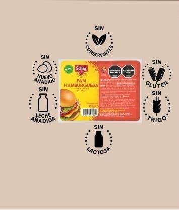 El paquete de panecillos para hamburguesas Schä