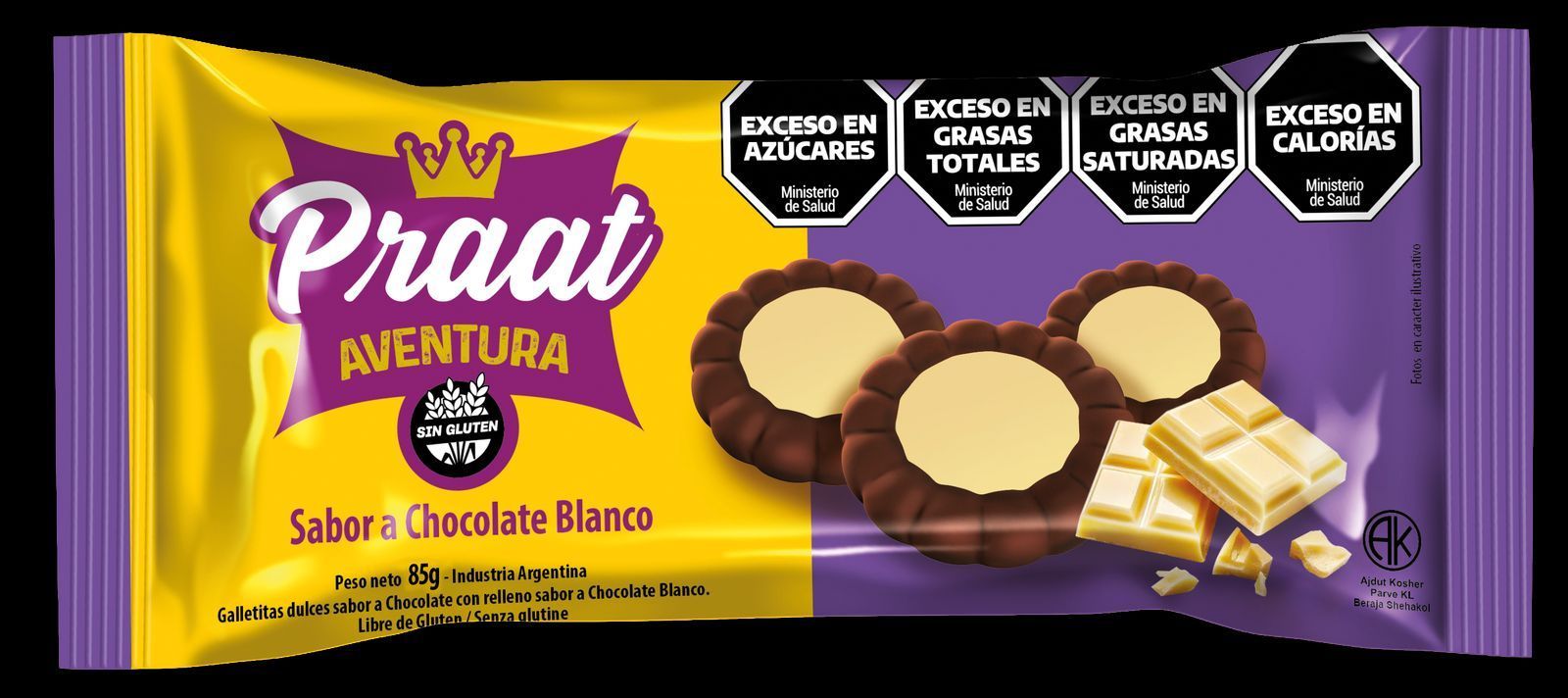 Praat Aventura Chocolate con Chocolae Blnco