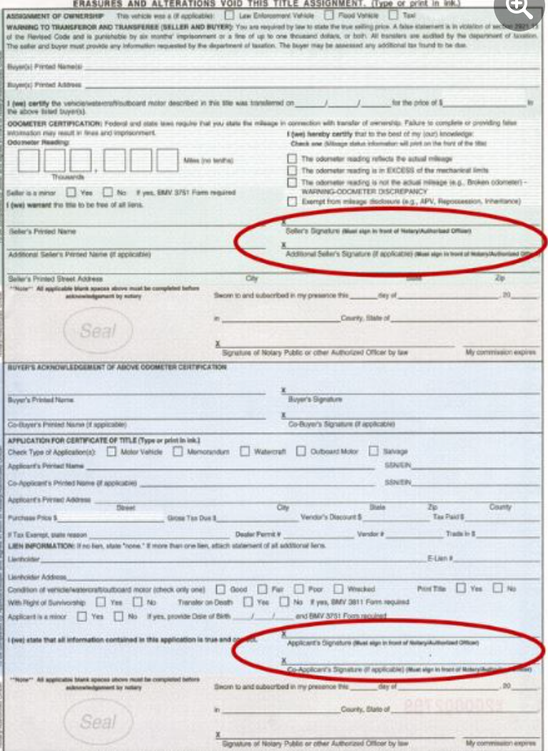 How To Transfer a Vehicle Title in Ohio