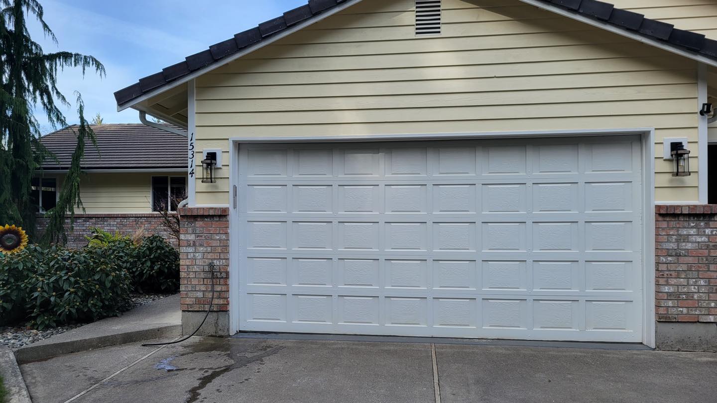 White Simple Garage Door — Bothell, WA — Garage Tech