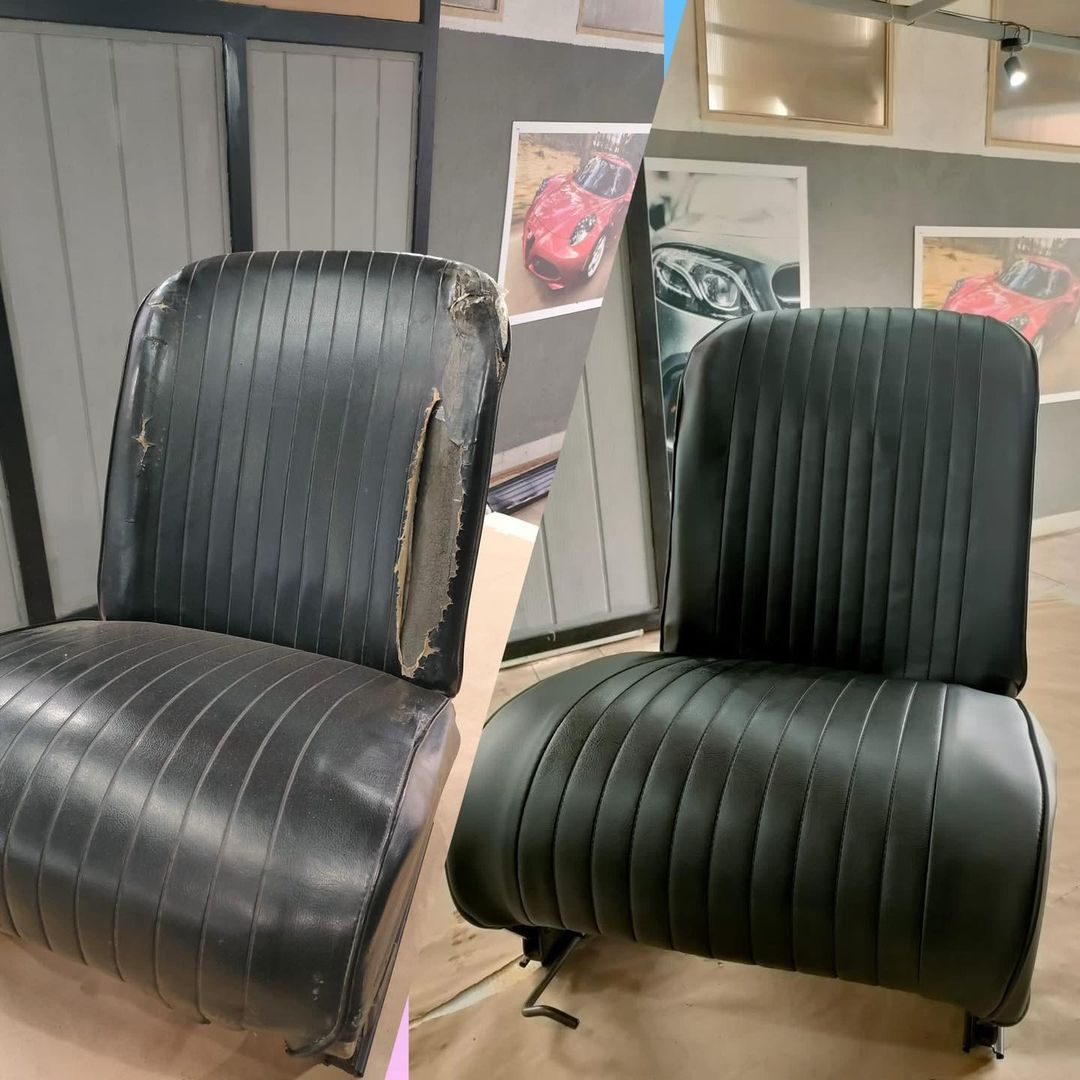 rifacimento tappezzeria sedili in pelle di un'auto
