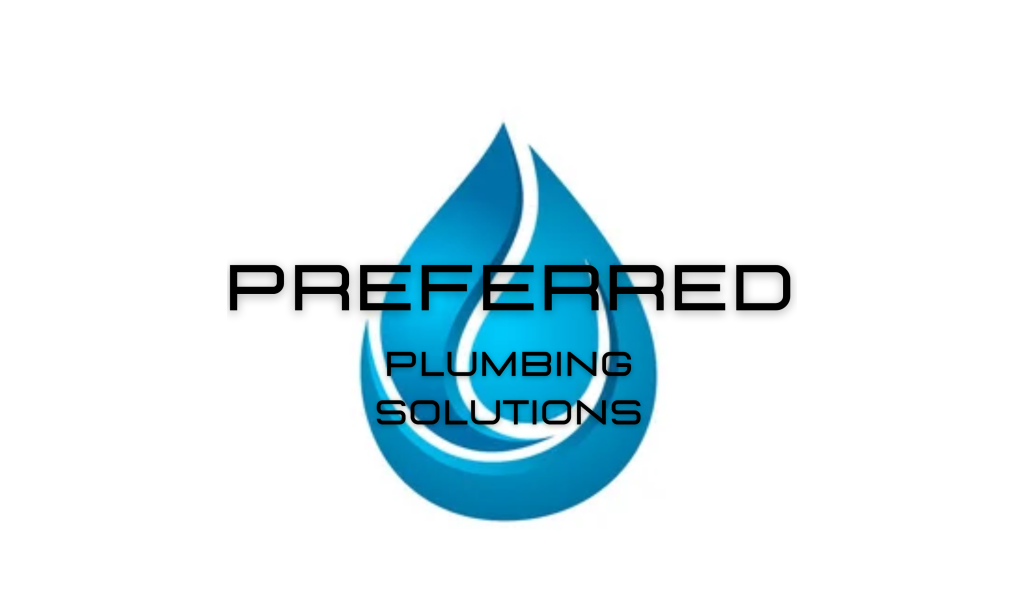 Logo for Preferred Plumbing Solutions: a blue water droplet with company name.