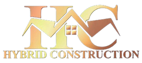 A logo for a company called Hybrid Construction