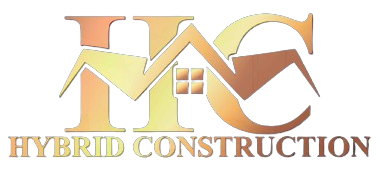 A logo for a company called Hybrid Construction