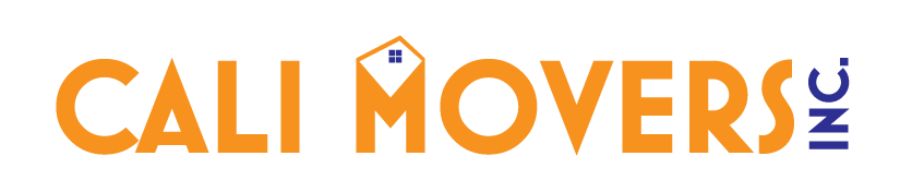 a logo for cali movers shows a house on it