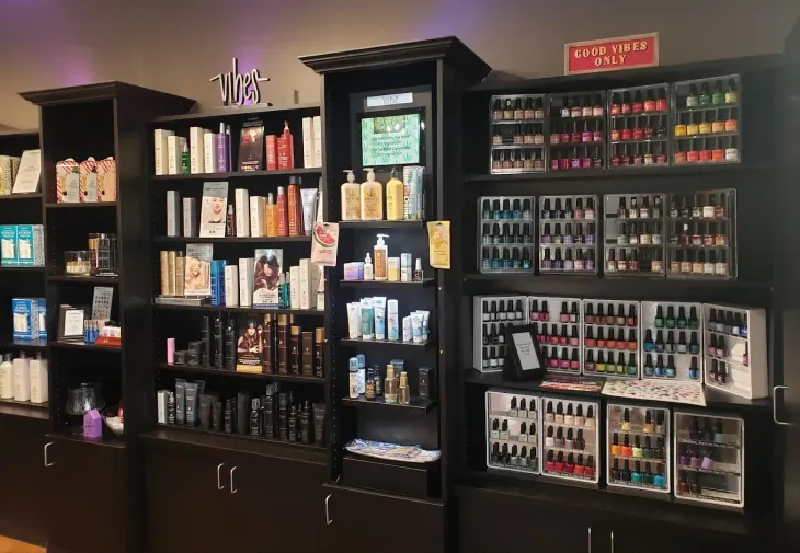 A store filled with shelves filled with lots of beauty products.