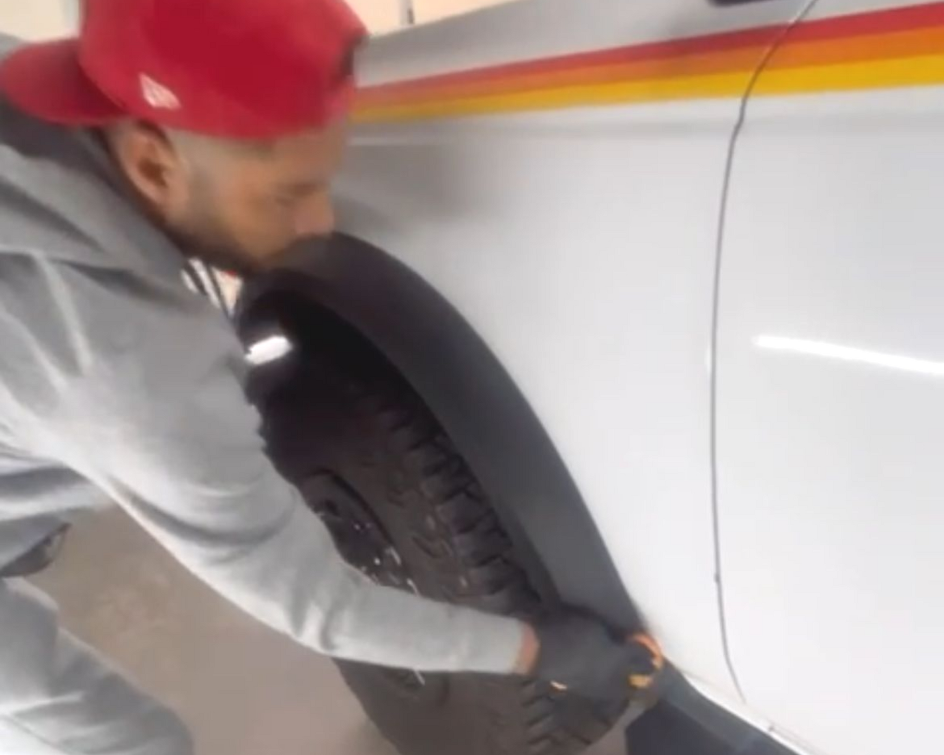 Bronco receiving Spot58's ceramic coating service.