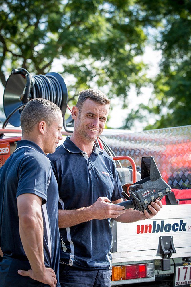 Plumbers Using CCTV to Carry Out a Pipe Inspection— Unblock Pipe Clearing Near Me in Australia