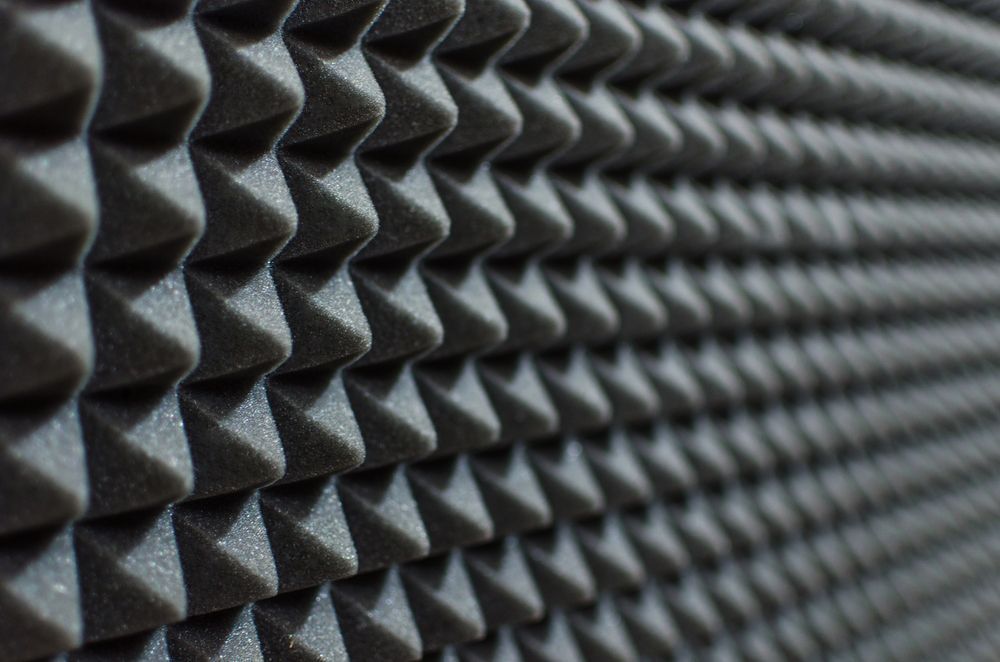A Close Up of a Wall Made of Pyramid Shaped Foam — F.R.I. Foam & Rubber Industries In Buderim, QLD