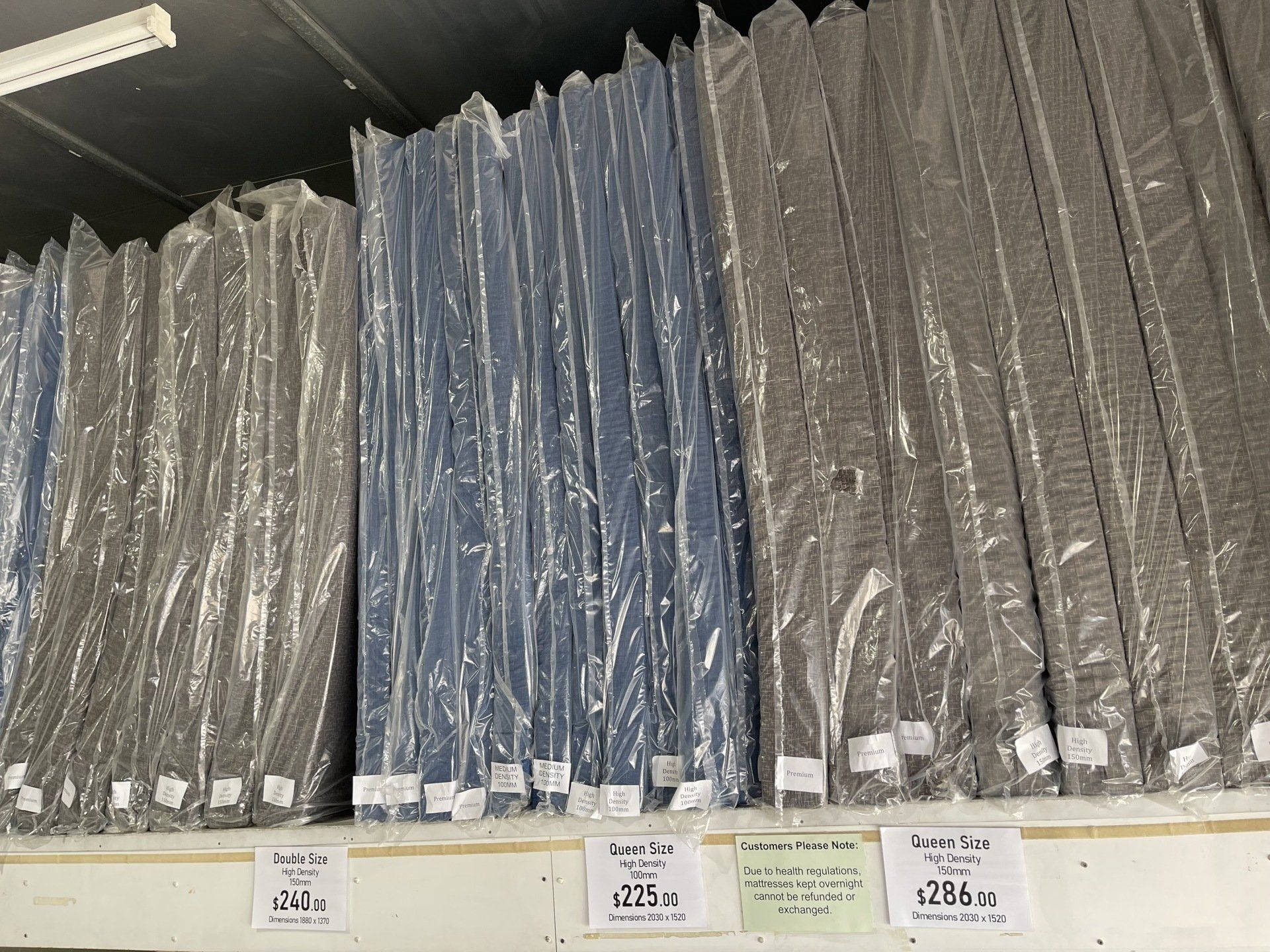 Display of Foam & Rubber Bedding Inserts