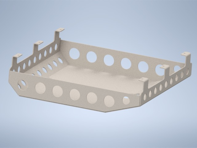 Truck on a jack, rear wheels off ground. Silver truck, black bumper with tow hooks, garage setting.