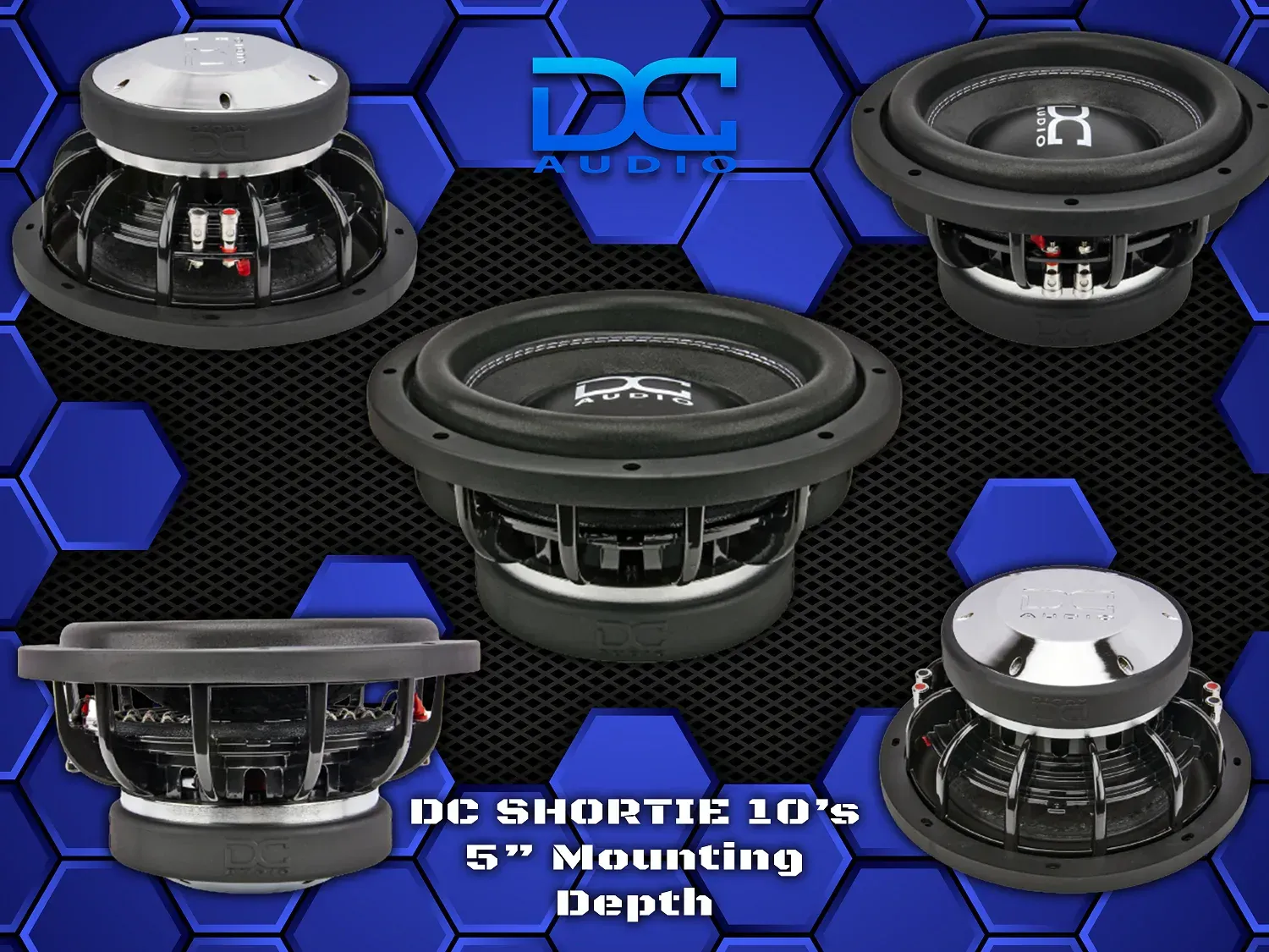 Dc shortie 10 's 5 " mounting depth subwoofer