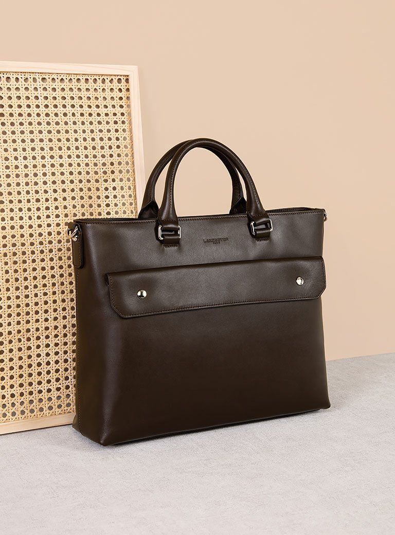 sac lancaster en cuir noir