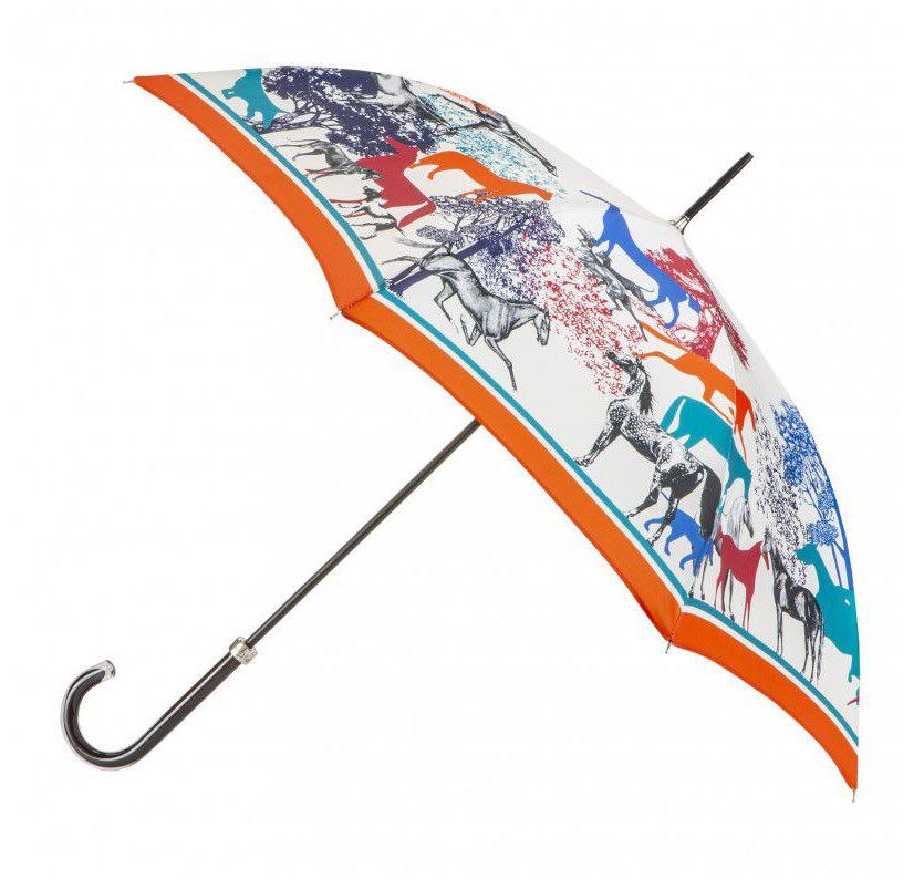 parapluie droit à motifs cheval