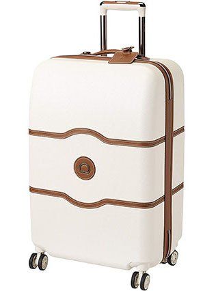 valise cabine à roulettes beige et marron