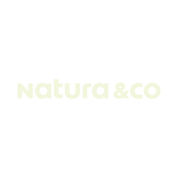 Logotipo da Natura & Co em fonte verde claro.