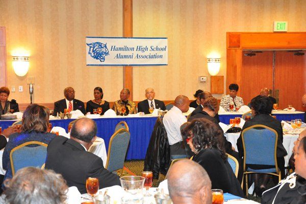 group of people talking