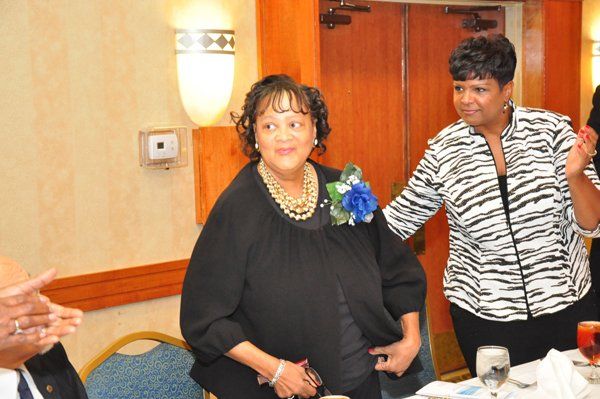 old woman doing speech