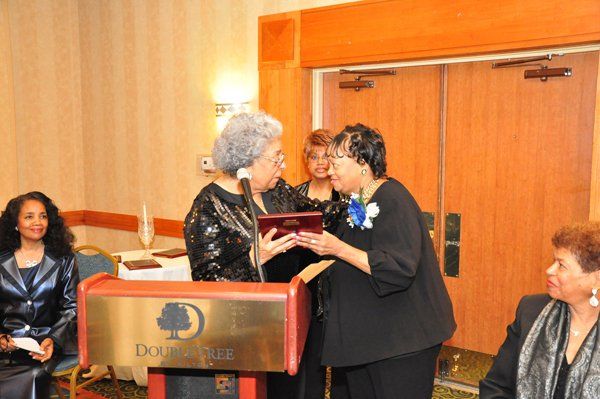 old woman doing speech