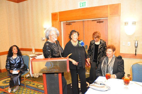 old woman doing speech