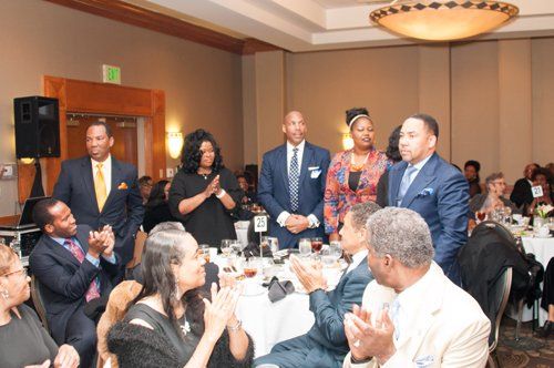 group of people talking