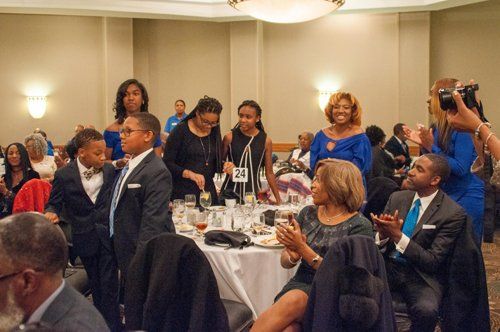 group of people talking