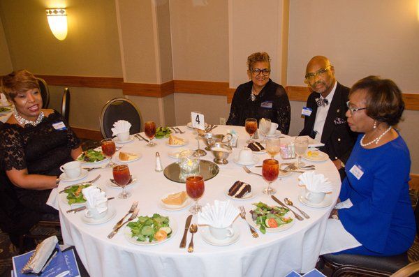 group of people eating