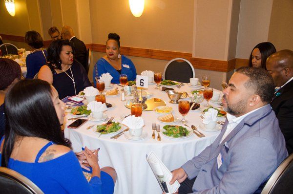group of people eating