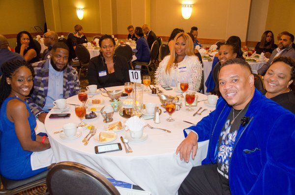 group of people eating